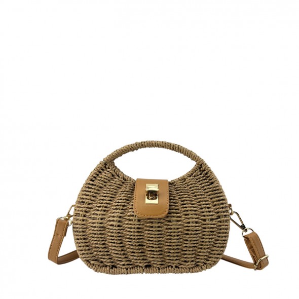 Bolso Bandolera De Hombro Rafia Paja